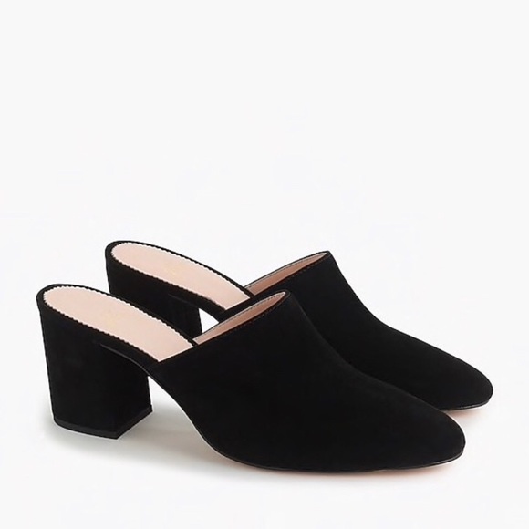 J. Crew Shoes - J Crew Brand New High block -heel mules in suede